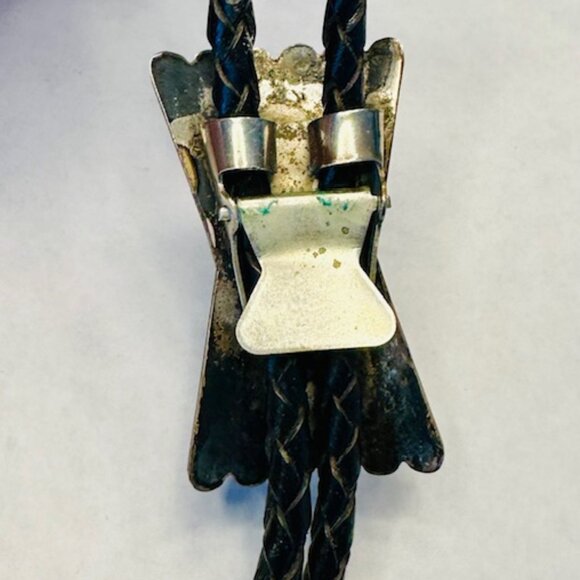 Vintage Sterling Silver Hourglass Bolo Tie - Picture 5 of 5